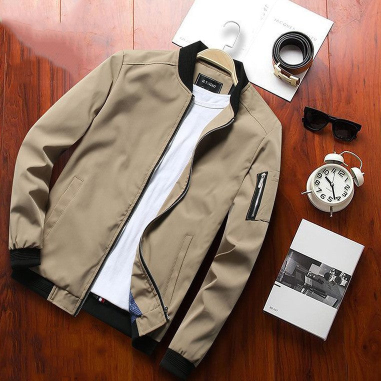 New Spring and Autumn Men's Thin Jacket Casual Jacket Men's Baseball Clothes Men's Jacket Youth Korean Style