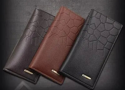 Men's Leather Wallet (Half-Crocodile Design)