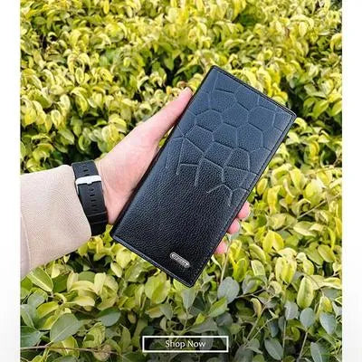 Men's Leather Wallet (Half-Crocodile Design)