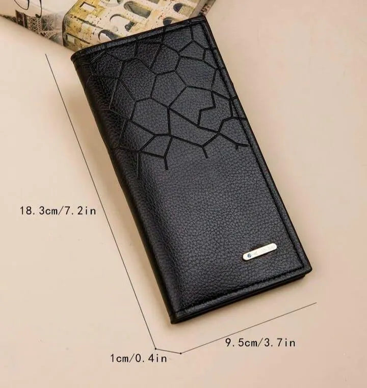 Men's Leather Wallet (Half-Crocodile Design)