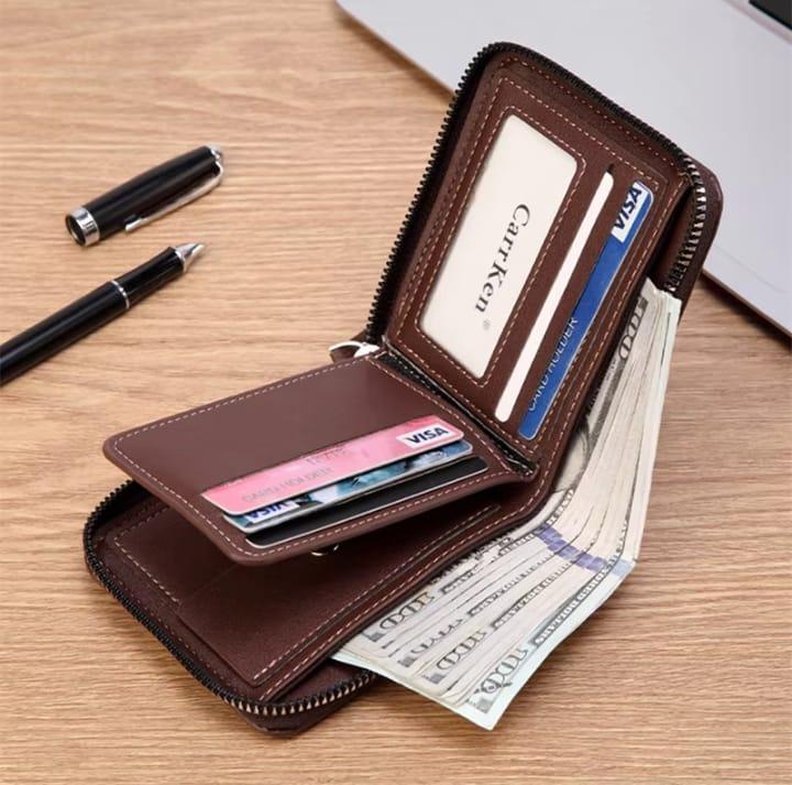 Men's Leather Wallet - Stylish and Slim | 1 Pc in Light Brown, Dark Brown, Black