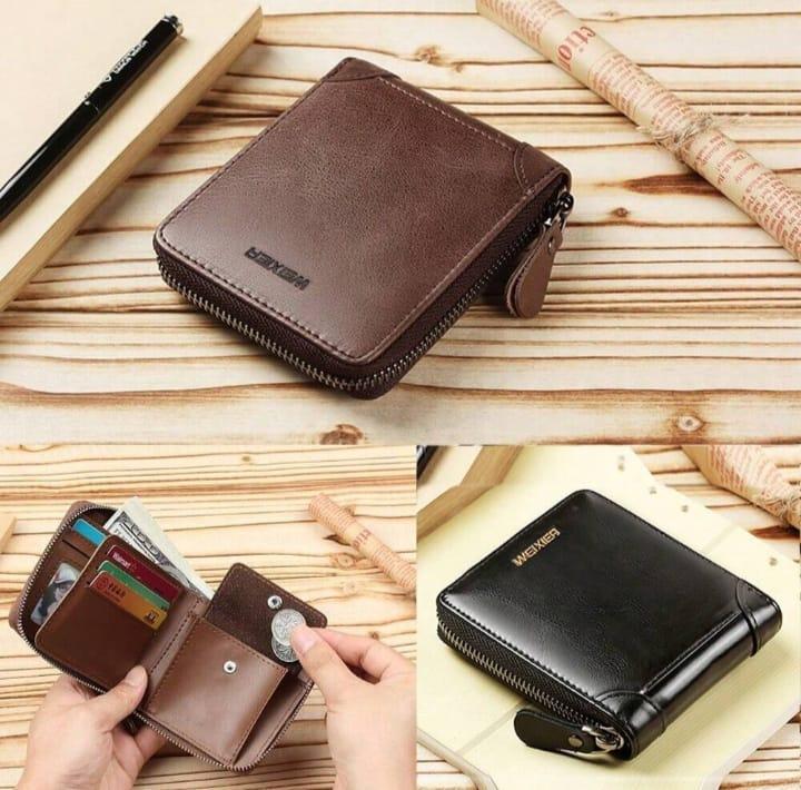 Men's Leather Wallet - Stylish and Slim | 1 Pc in Light Brown, Dark Brown, Black