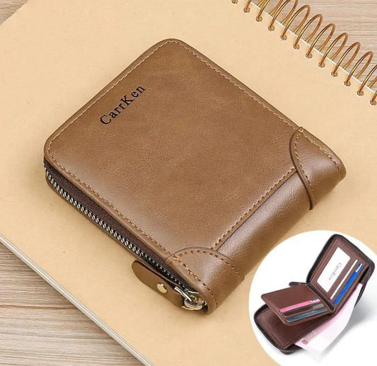Men's Leather Wallet - Stylish and Slim | 1 Pc in Light Brown, Dark Brown, Black