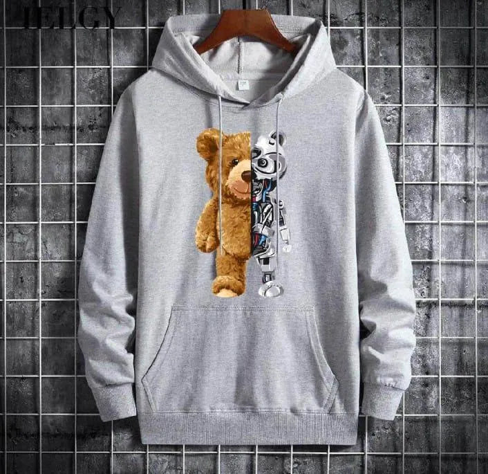 Men's Fleece Printed Hoodie