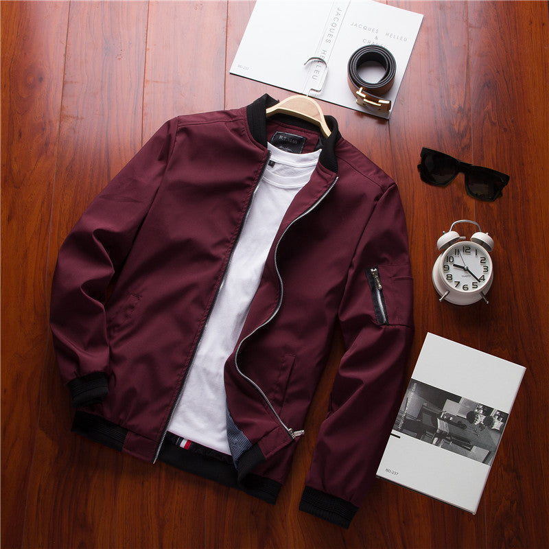 New Spring and Autumn Men's Thin Jacket Casual Jacket Men's Baseball Clothes Men's Jacket Youth Korean Style