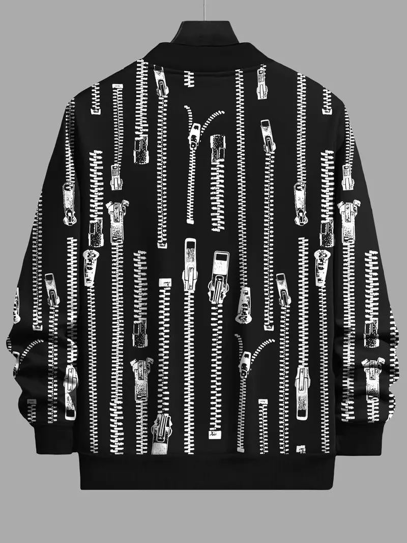 Men's Printed Polyster Fleece Jacket - 1 Pc Hooded Style for Ultimate Comfort