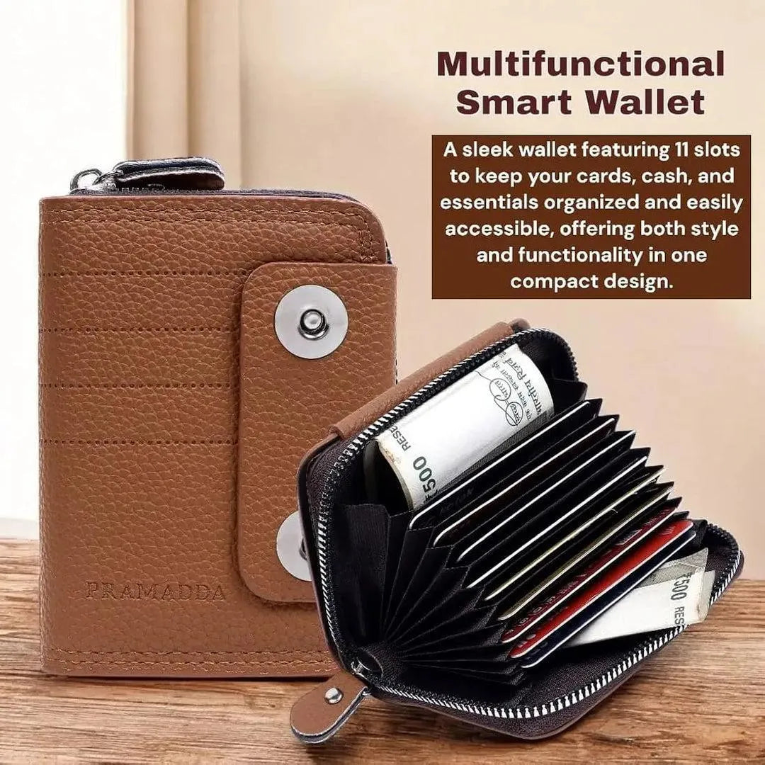 Men's Leather Wallet - 1 Pc in Brown and Black