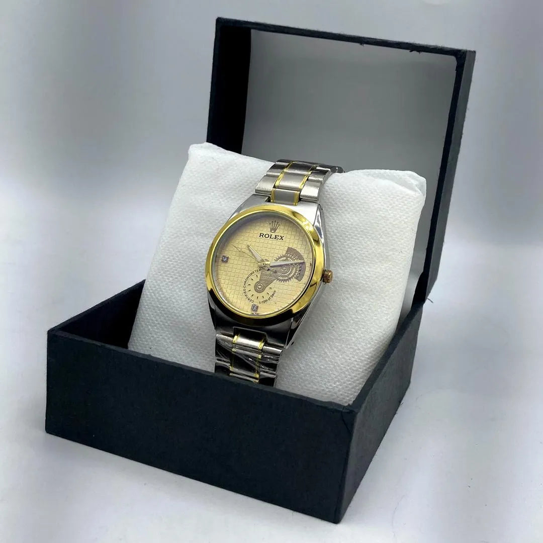 Men's Watch Elegant Two-Tone Stainless Steel