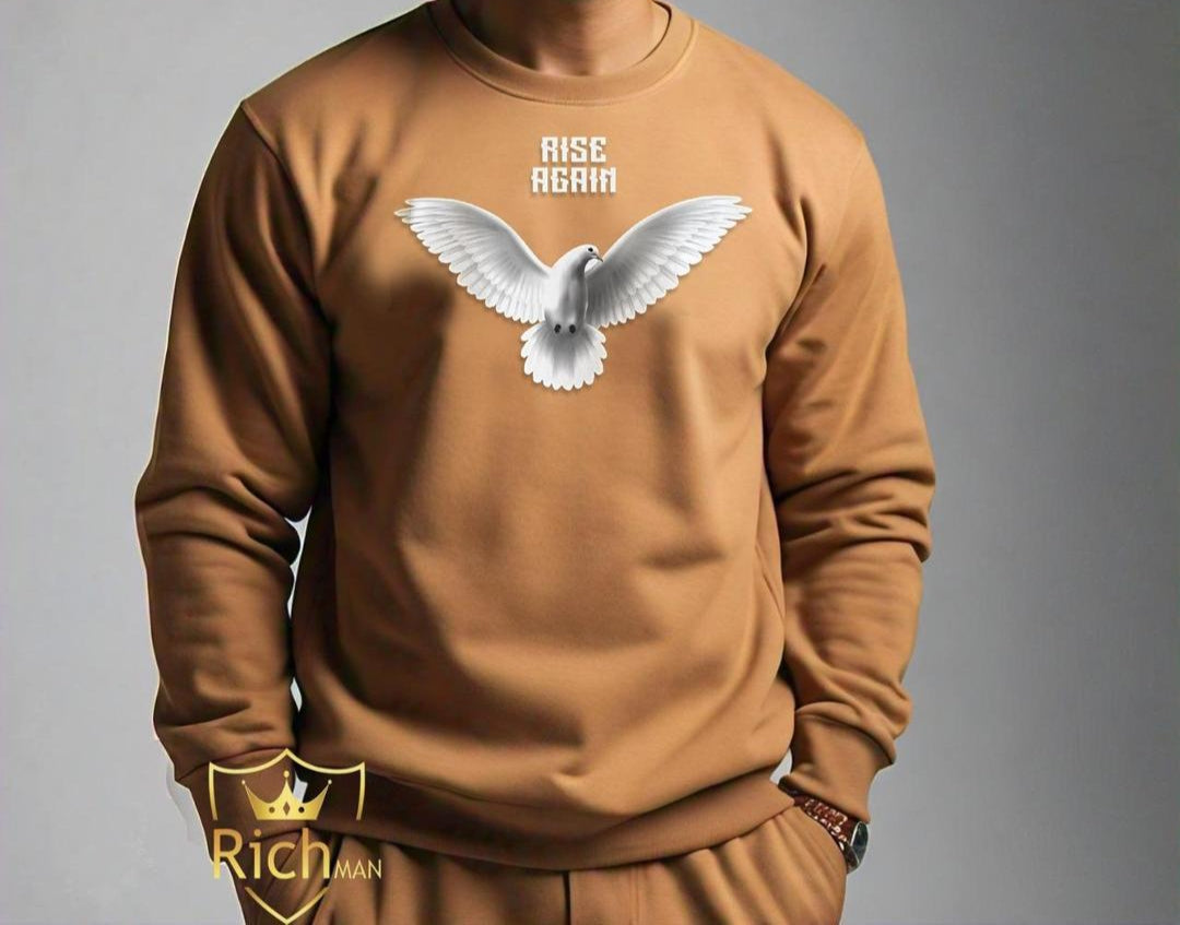 Men's Fleece Printed Sweatshirt, Pack Of 2