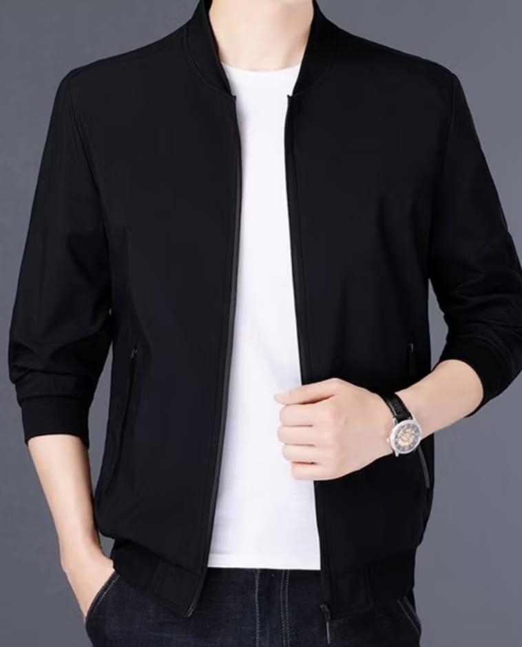 Men's Plain Fleece Jacket - 1 Pc | Black

Collared Style