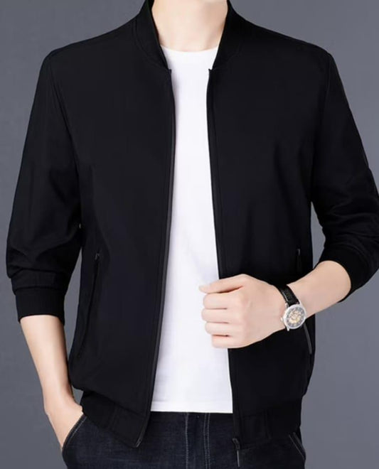 Men's Plain Fleece Jacket - 1 Pc | Black

Collared Style